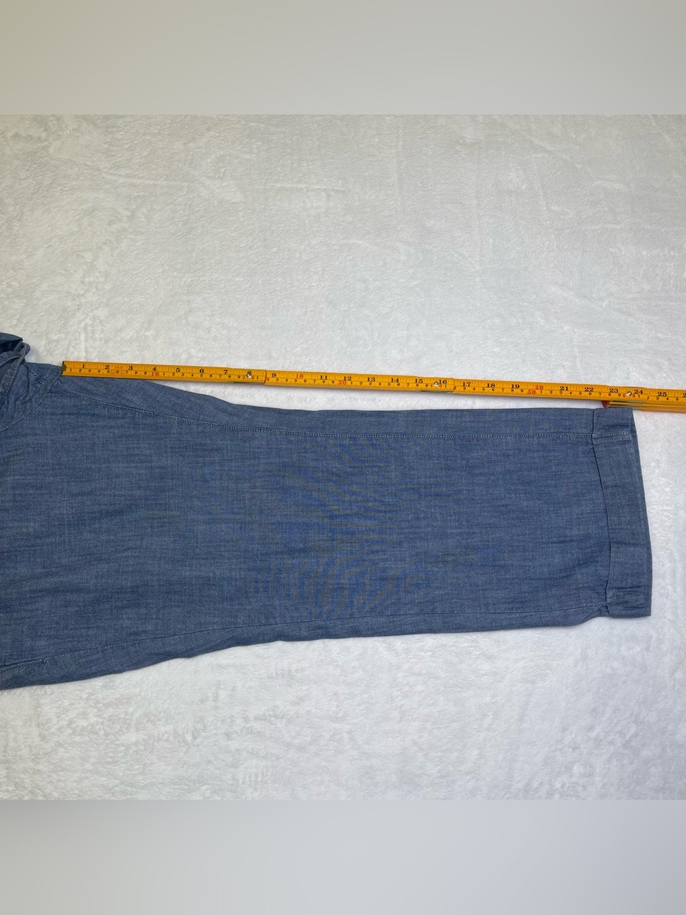 Old Navy Ultra Blue Size 12 Women's Chambray Cuffed Drawstring Capri Pants - Picture 7 of 7